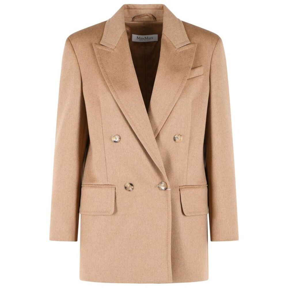 Max Mara 'Olimpia' Brown Sable Camel Blazer Women